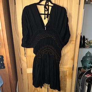 Free People Black Midi Dress